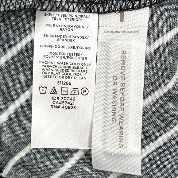 Loft Striped Twist Back Fit & Flare Dress Sz 2 New $70 Black White Knit Pull On - Picture 7 of 10